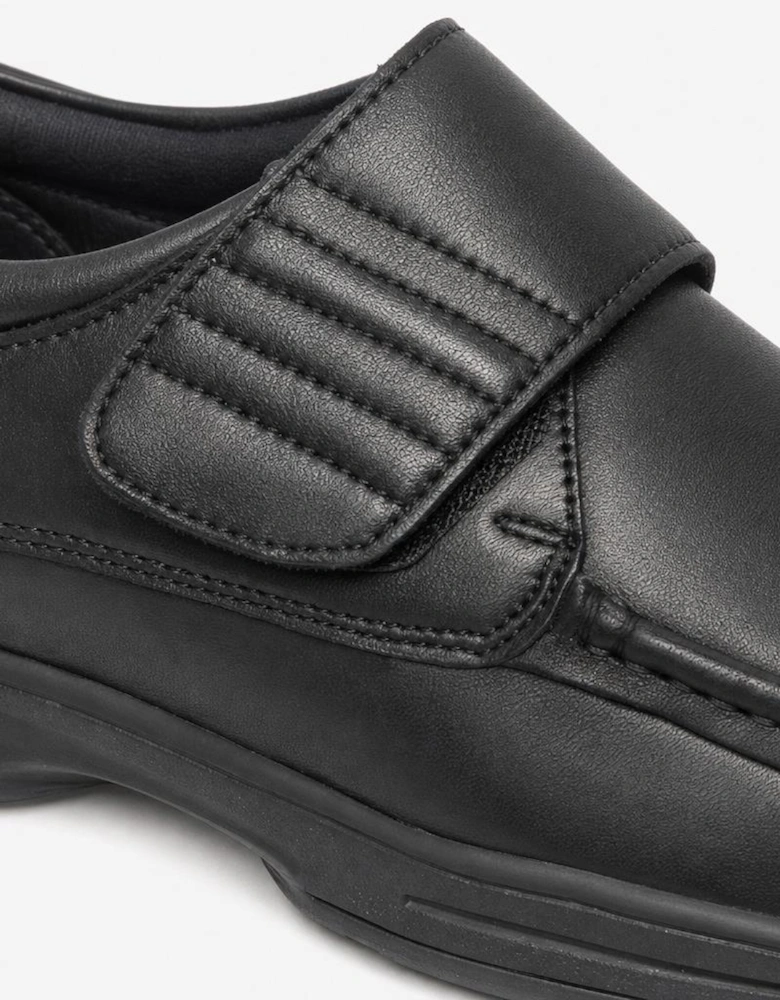 Dr Keller TEXAS Mens Leather Comfort Fit Shoes Black