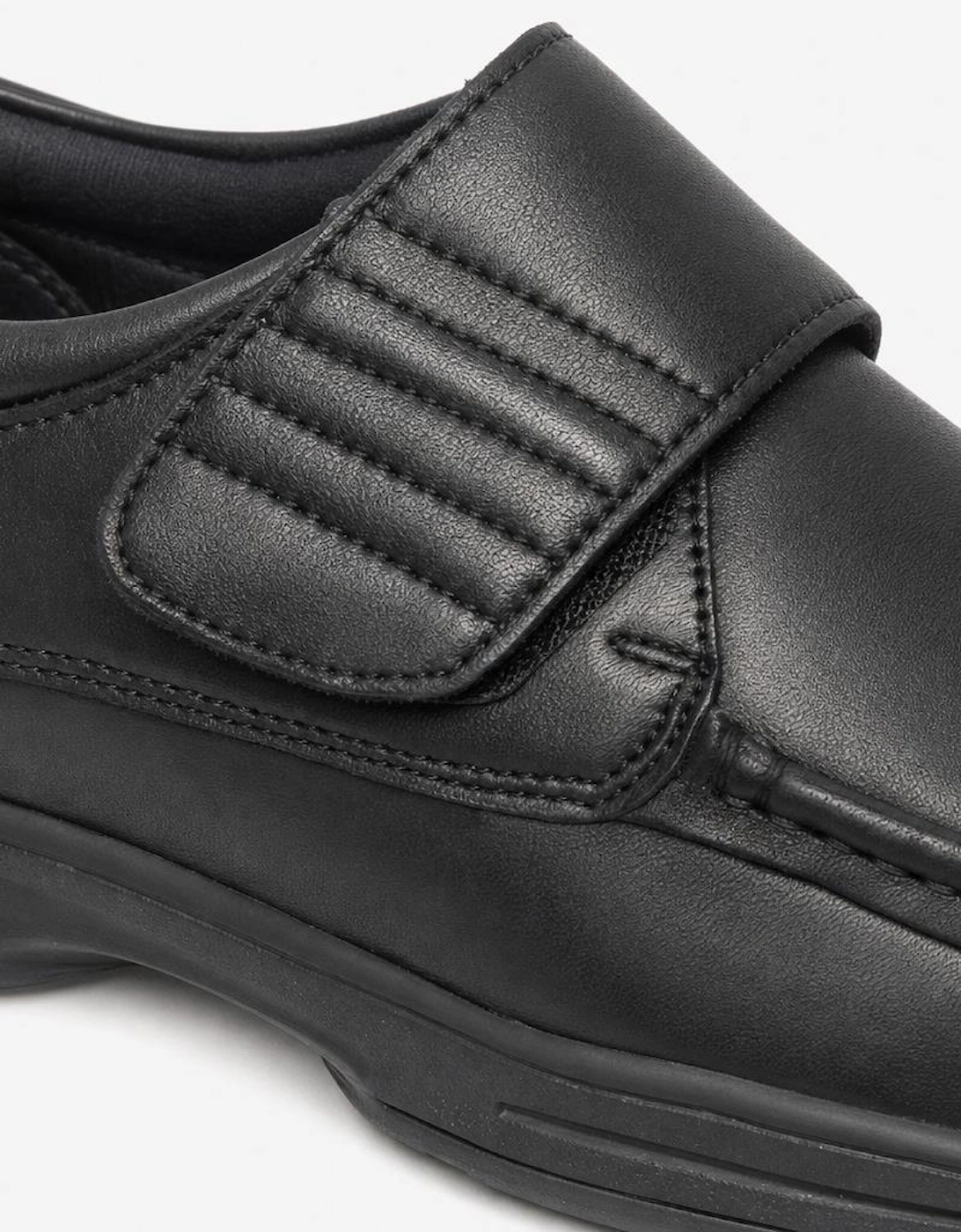 Dr Keller TEXAS Mens Leather Comfort Fit Shoes Black