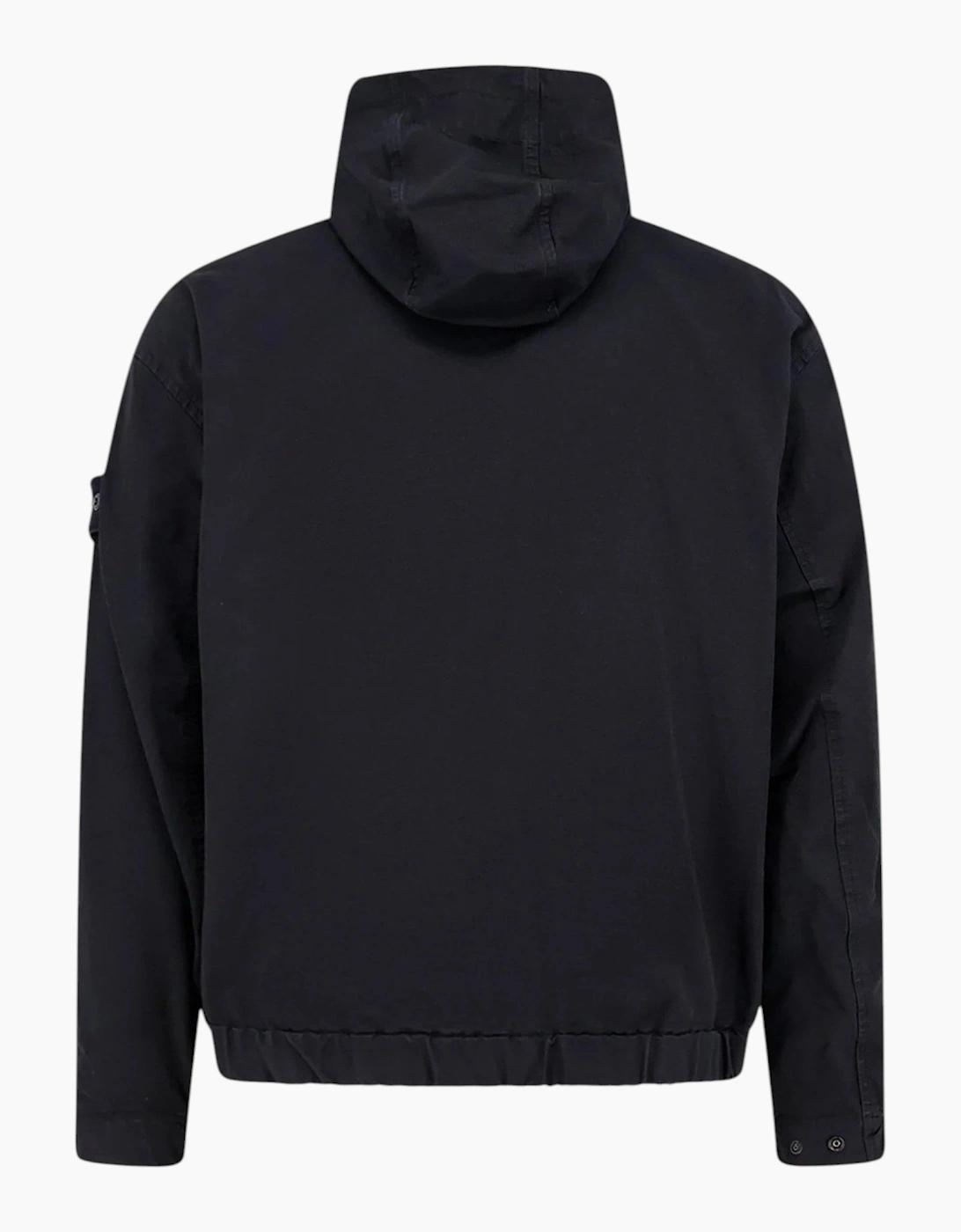 Stone Island Organic Cotton Ripstop Black Jacket