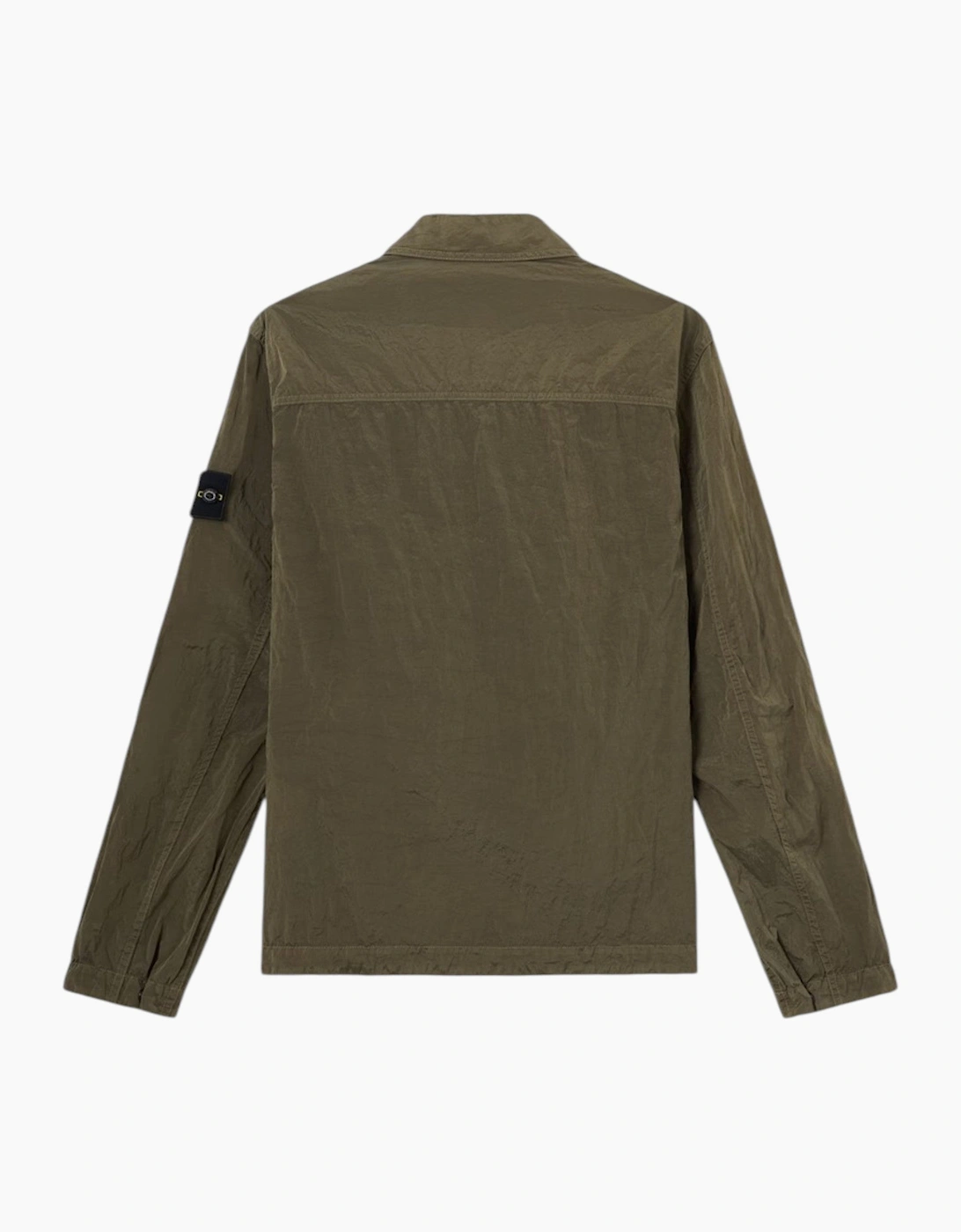 Stone Island Nylon Metal Zip-Up Military Green Overshirt