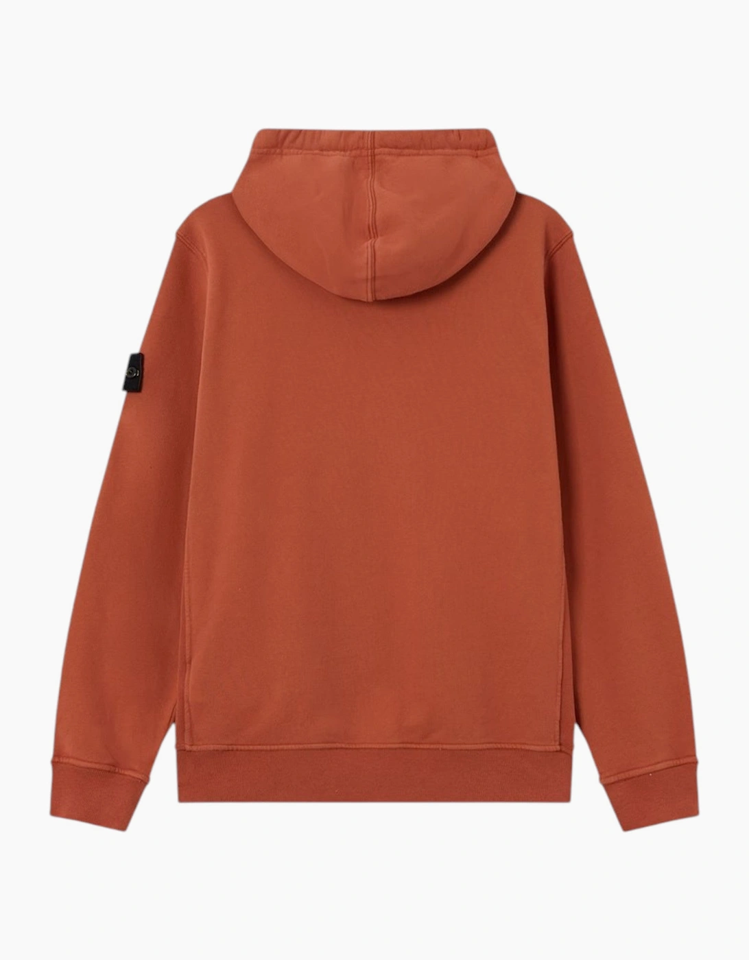 Stone Island Brushed Organic Cotton Brick Red Hoodie