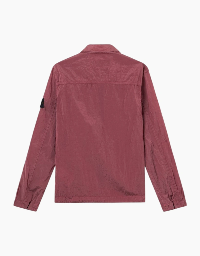 Stone Island Nylon Metal Zip-Up Geranium Pink Overshirt