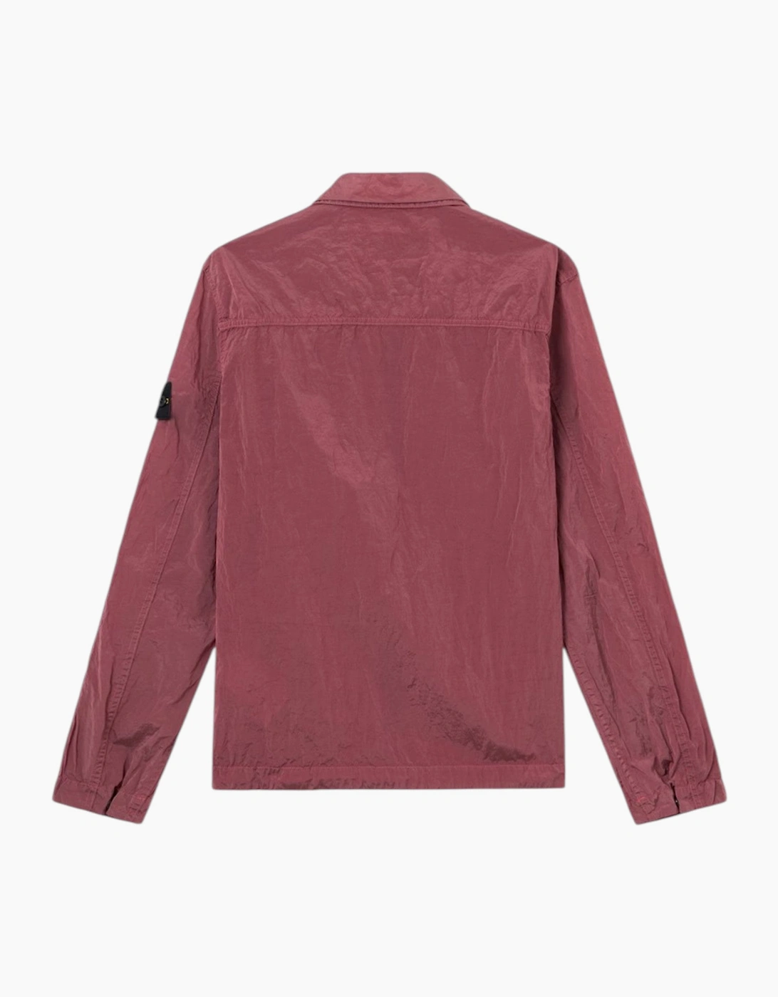 Stone Island Nylon Metal Zip-Up Geranium Pink Overshirt