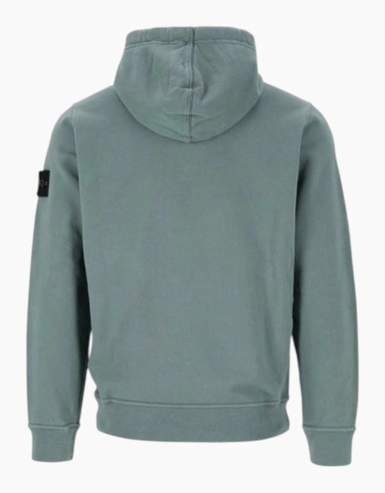 Stone Island Brushed Organic Cotton Green Hoodie