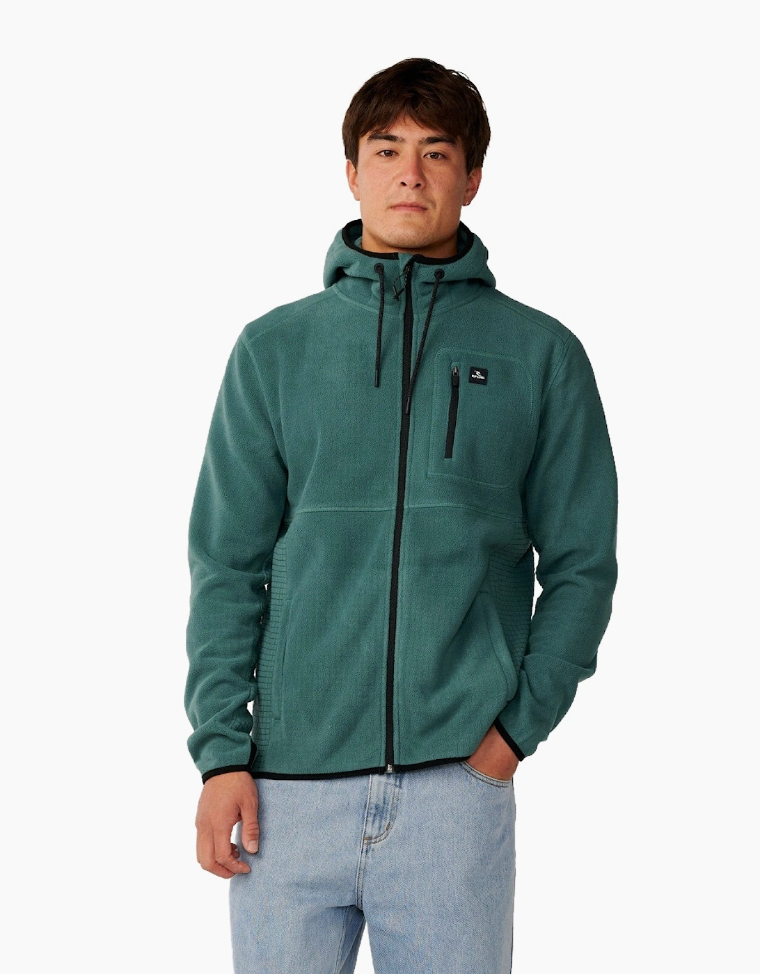 Rip Curl Mens Departed Polar Hooded Full Zip Fleece