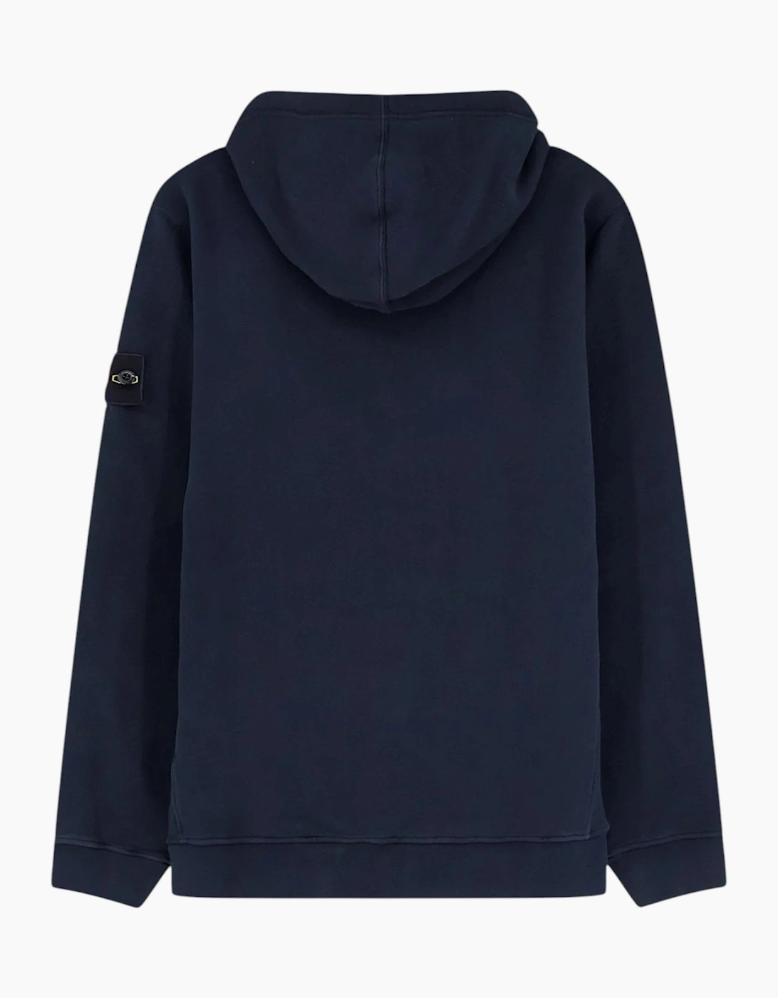 Stone Island Brushed Organic Cotton Navy Hoodie