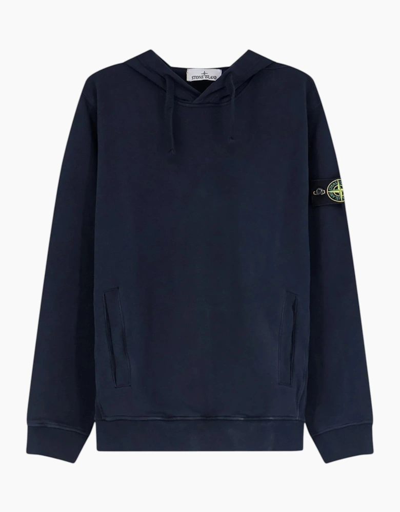 Stone Island Brushed Organic Cotton Navy Hoodie