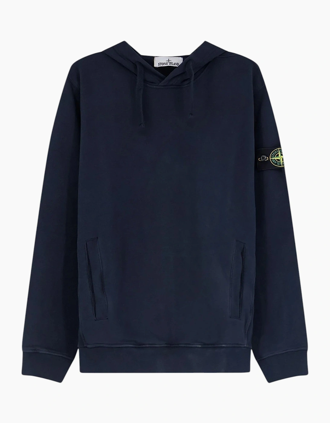 Stone Island Brushed Organic Cotton Navy Hoodie