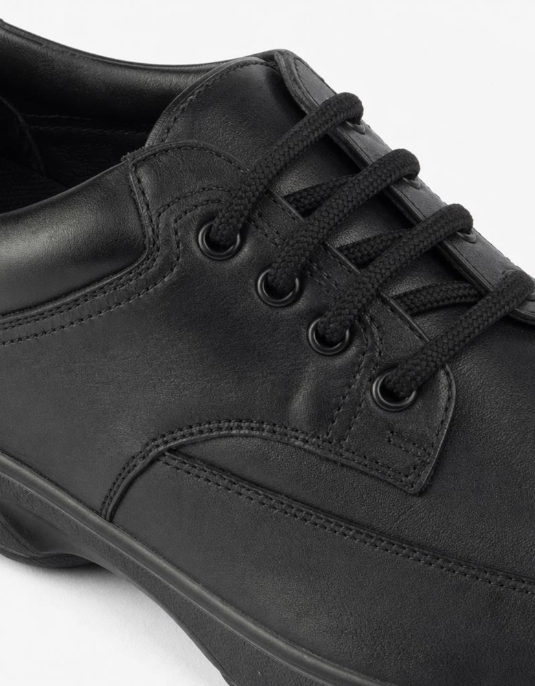 Dr Keller BRIAN Mens Leather Comfort Fit Lace-Up Shoes Black
