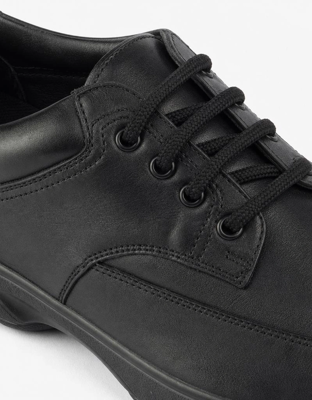 Dr Keller BRIAN Mens Leather Comfort Fit Lace-Up Shoes Black