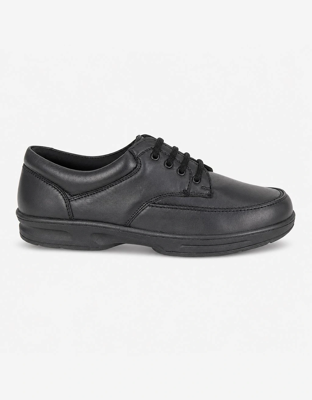Dr Keller BRIAN Mens Leather Comfort Fit Lace-Up Shoes Black