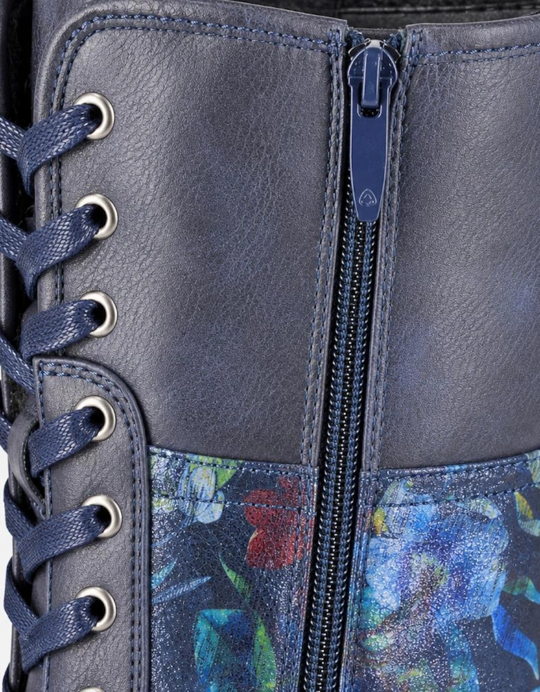 Cipriata ABELA Womens Tall Boots Navy/Floral