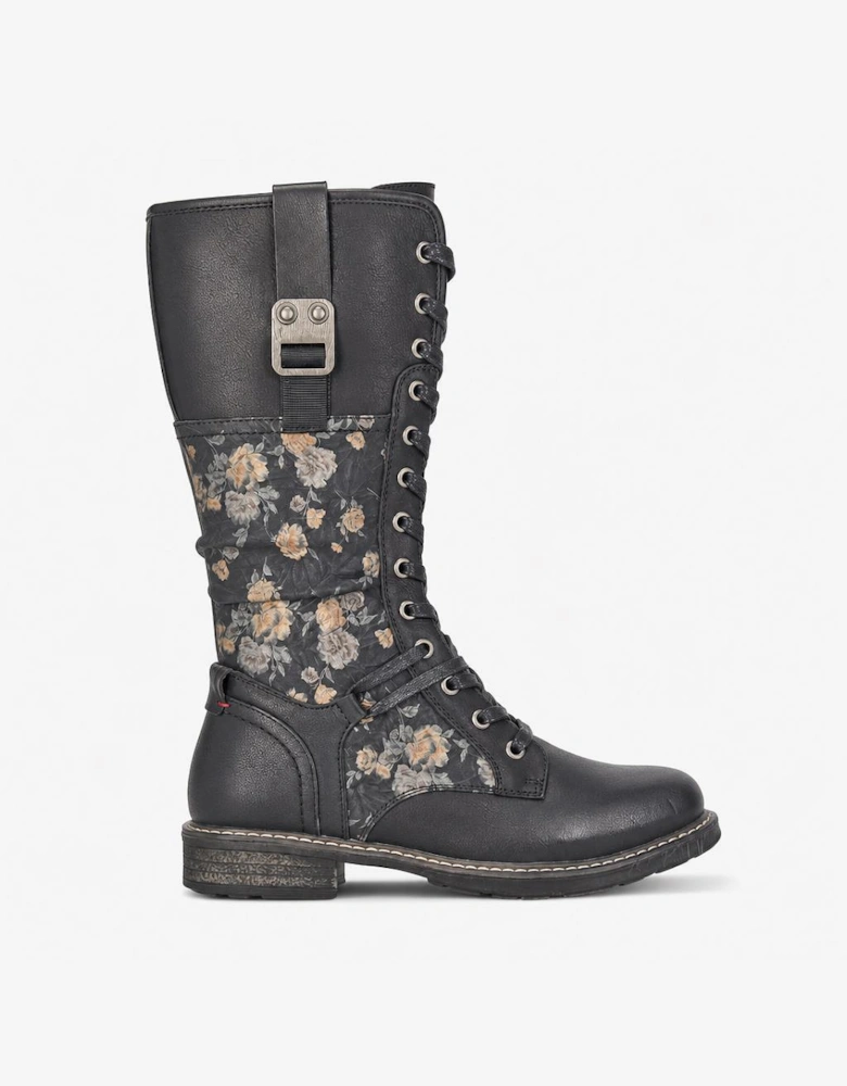 Cipriata ABELA Womens Tall Boots Black/Floral