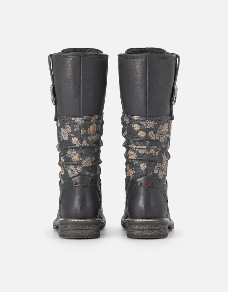 Cipriata ABELA Womens Tall Boots Black/Floral