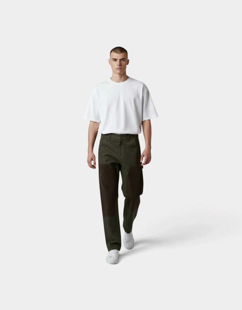 Utility Work Waxed Carpenter Pants Olive Green