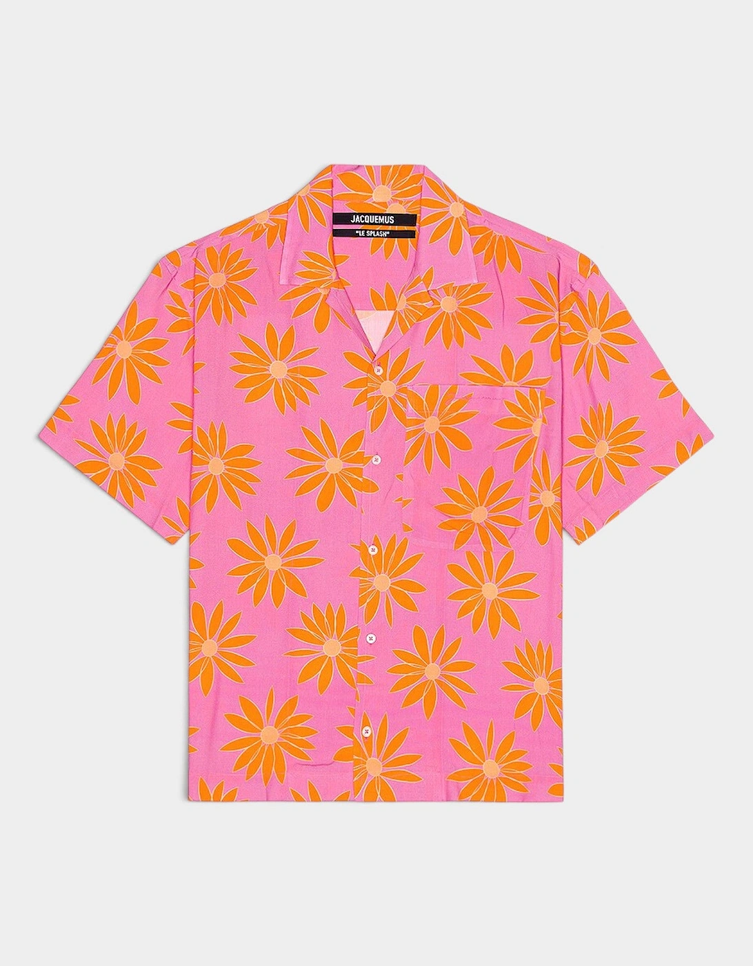 La Chemise Jean Print Orange Pink Flowers