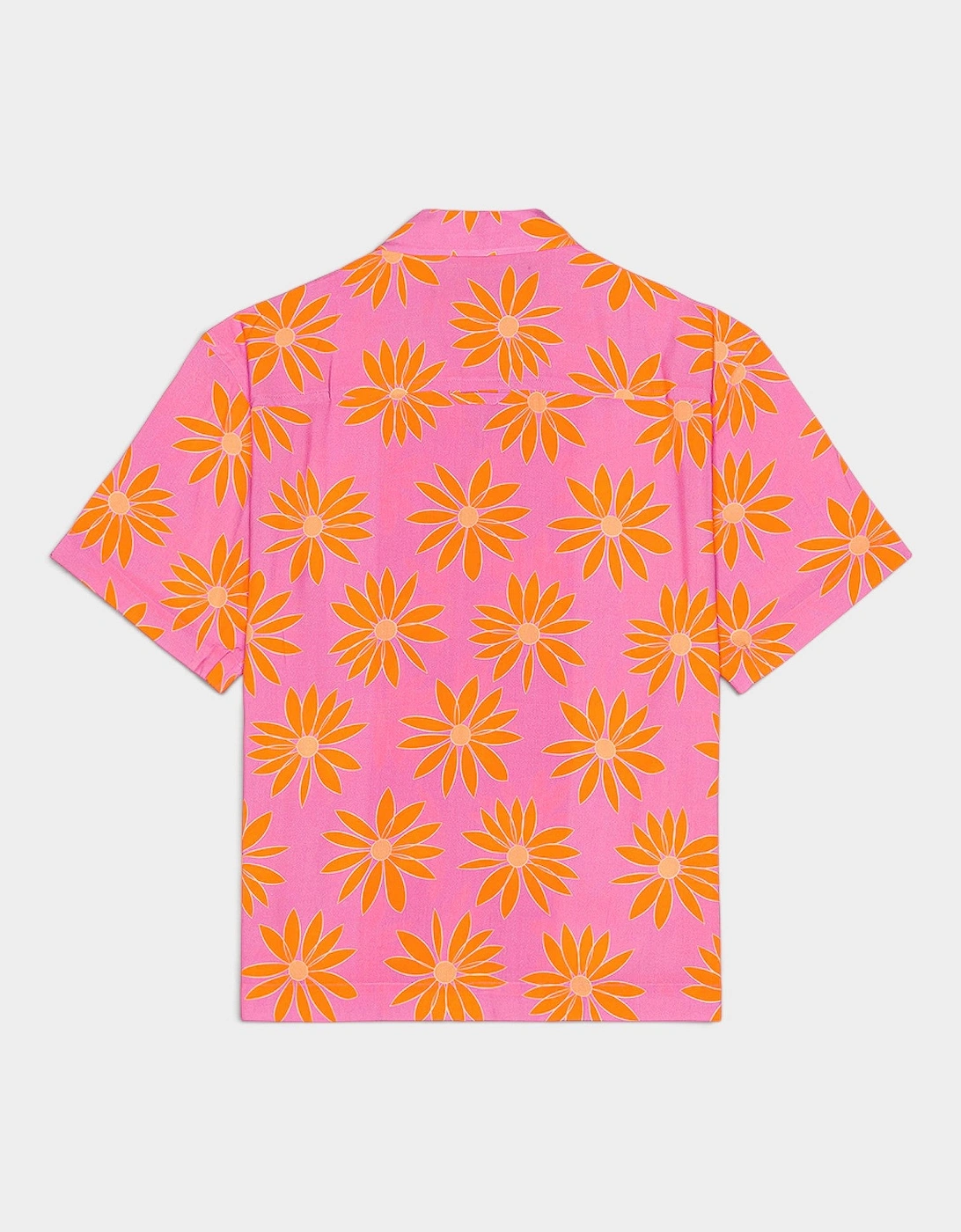 La Chemise Jean Print Orange Pink Flowers
