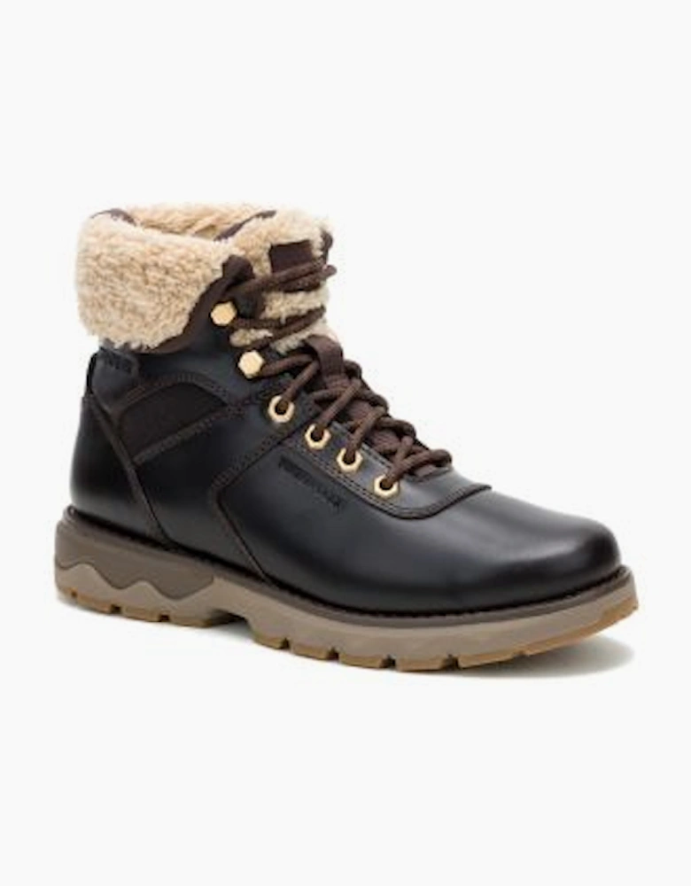 Fandom Roll Down Fur Waterproof P312605 Womens Dark Brown Boots