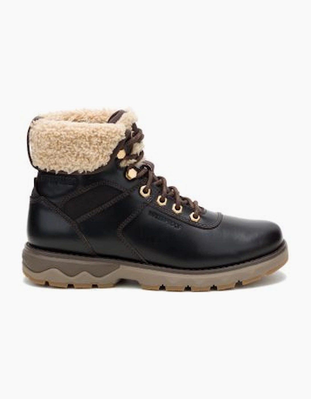 Fandom Roll Down Fur Waterproof P312605 Womens Dark Brown Boots