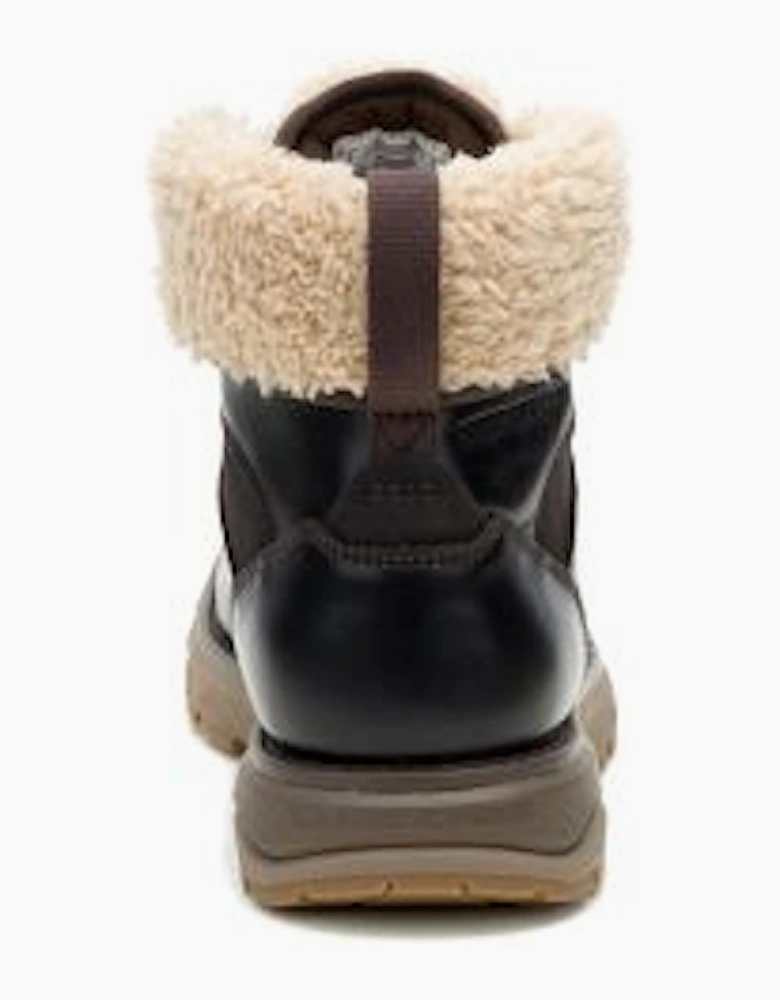 Fandom Roll Down Fur Waterproof P312605 Womens Dark Brown Boots