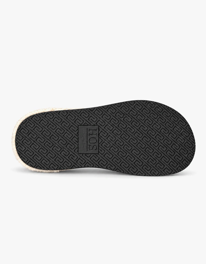 HOS Sheepskin EDWIN Mens Mules Black Leather