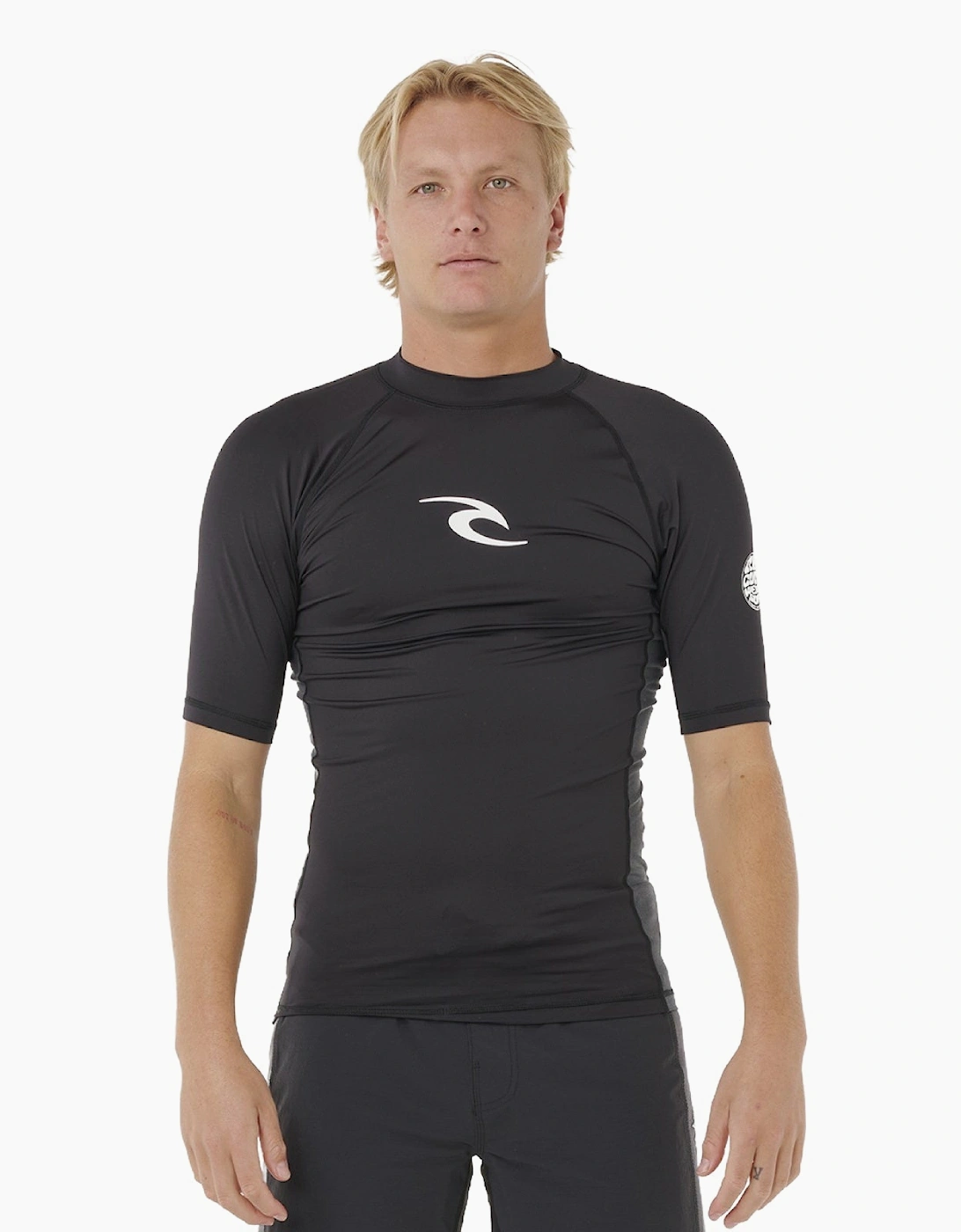 Rip Curl Mens Waves Icon Short Sleeve Rash Vest