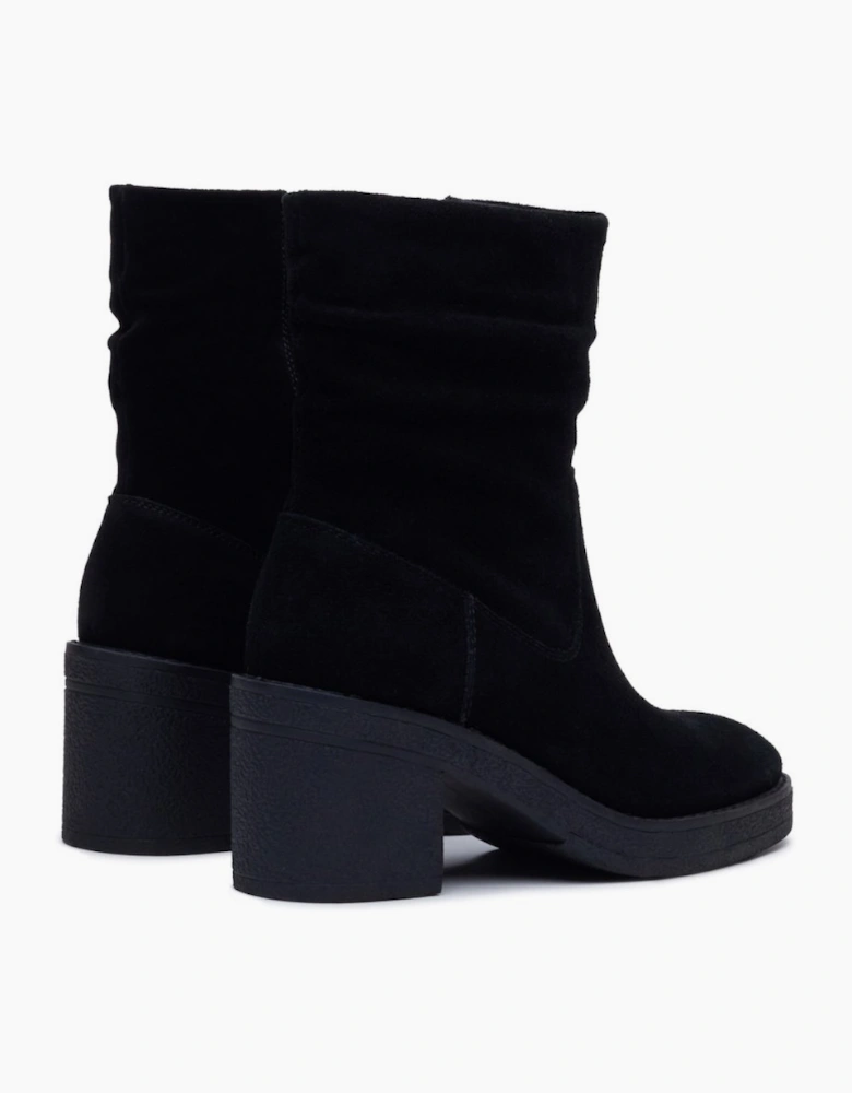 Flora Ruched Womens Ankle Boots