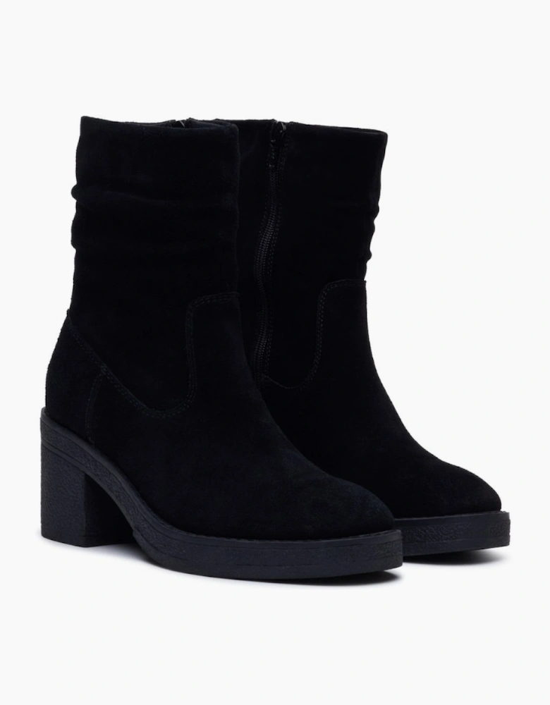 Flora Ruched Womens Ankle Boots