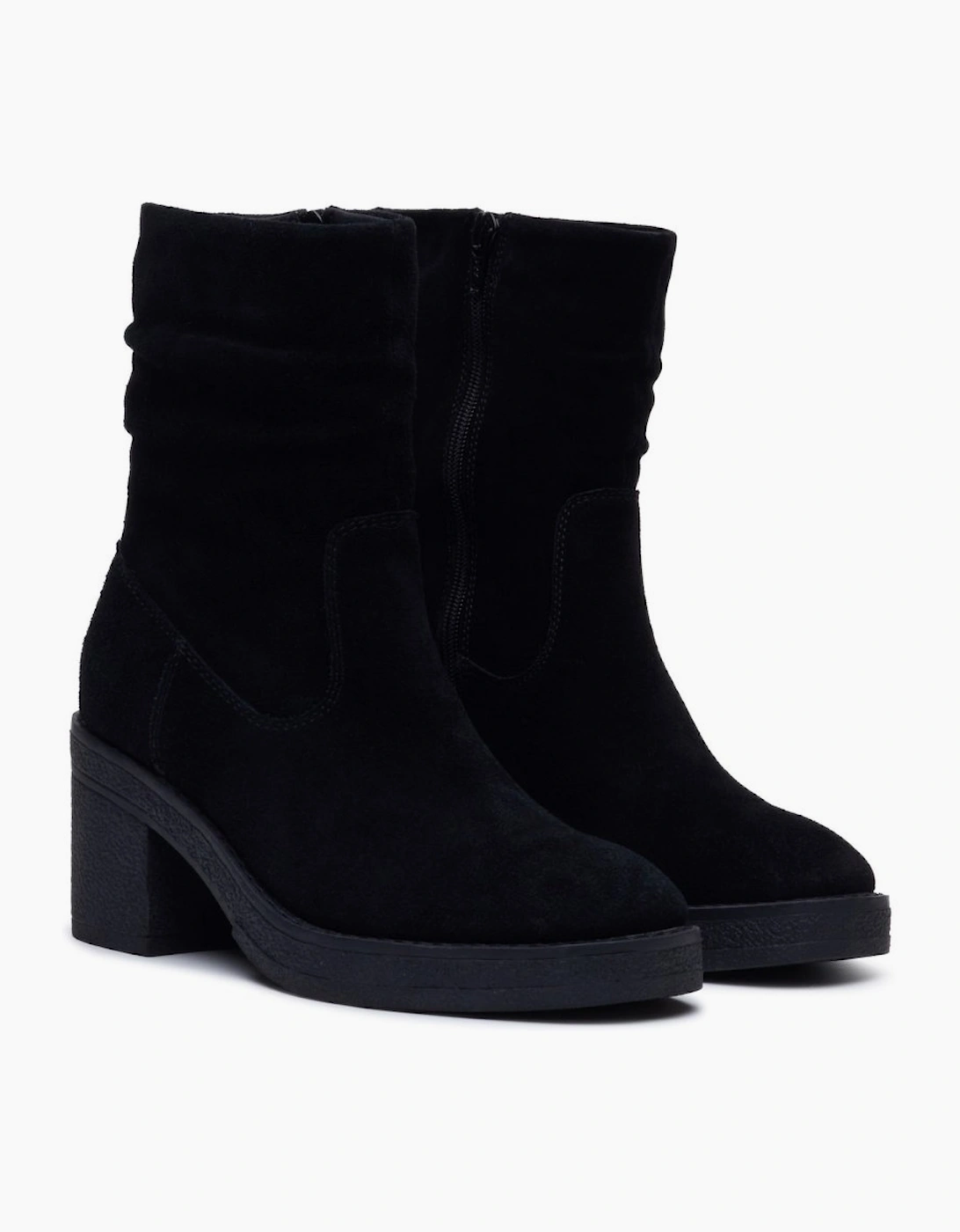 Flora Ruched Womens Ankle Boots