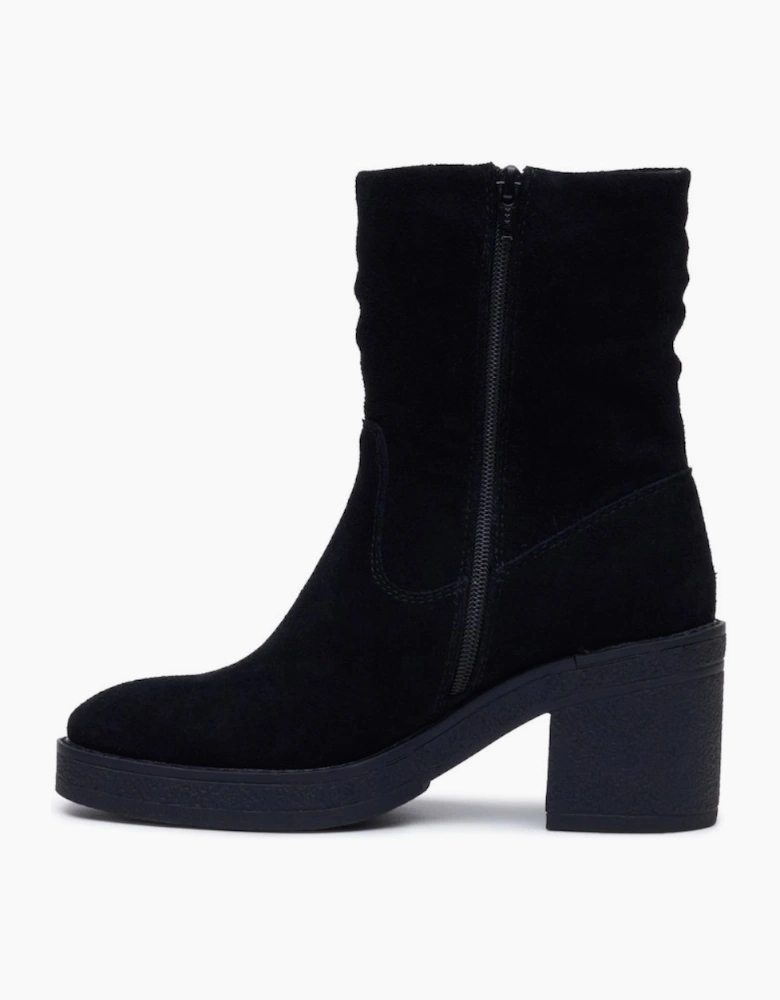 Flora Ruched Womens Ankle Boots