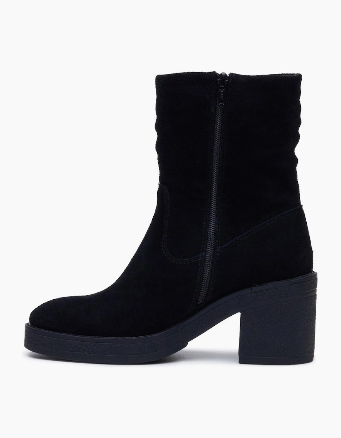 Flora Ruched Womens Ankle Boots