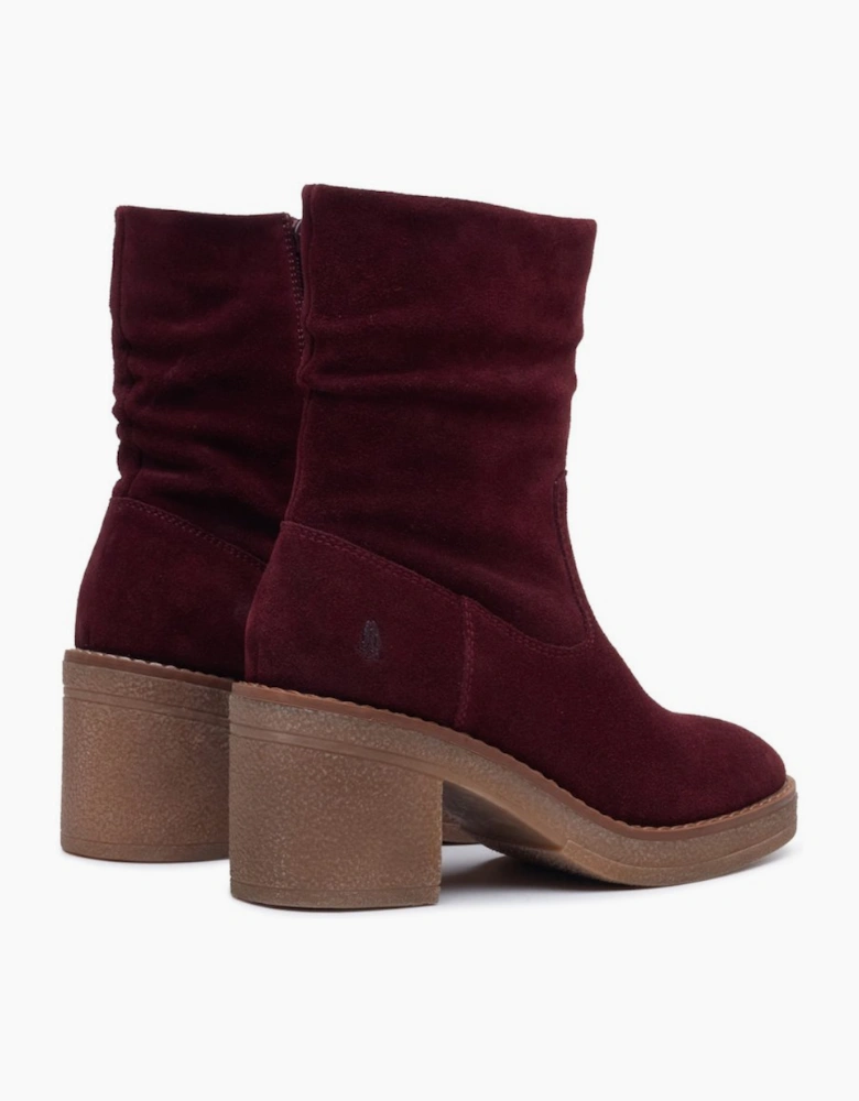 Flora Ruched Womens Ankle Boots
