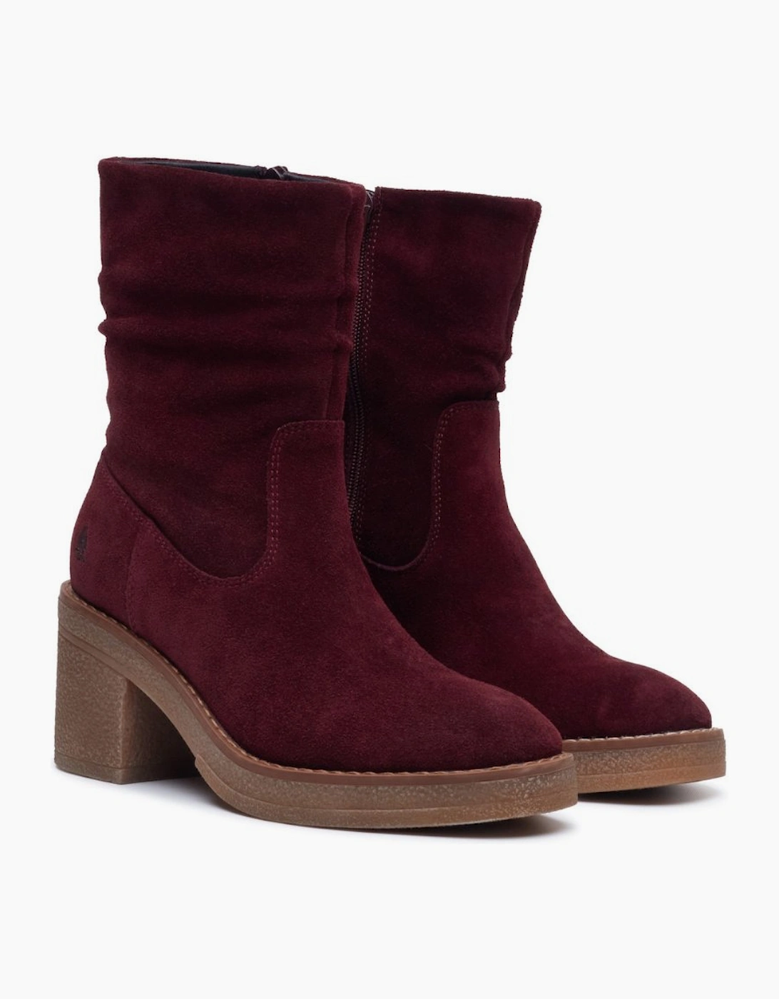 Flora Ruched Womens Ankle Boots