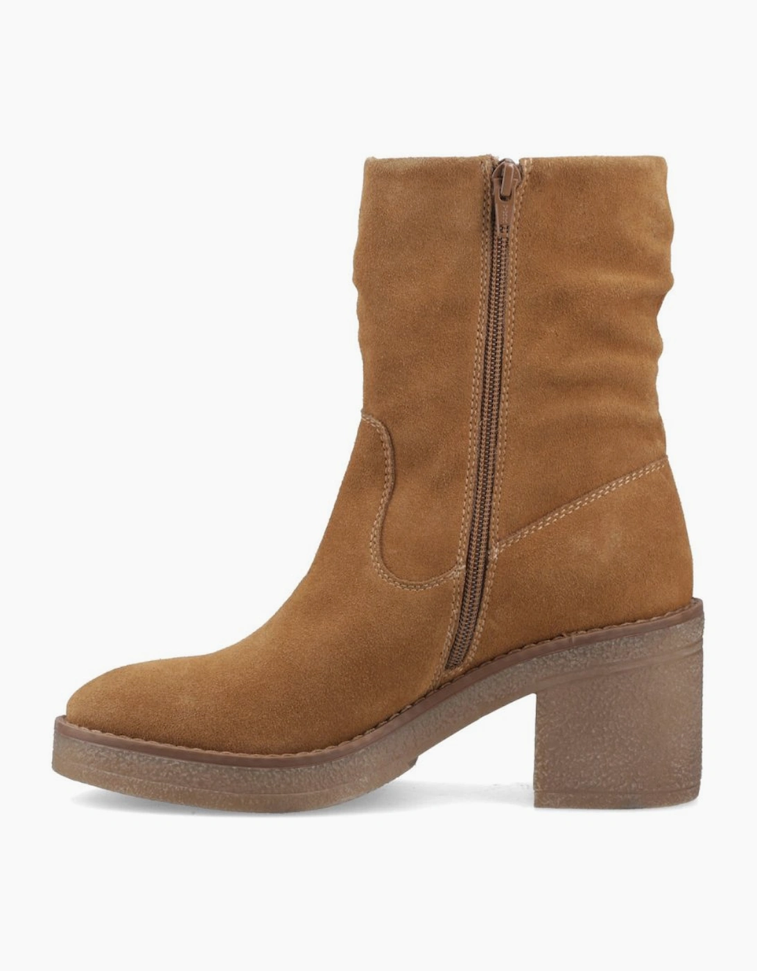 Flora Ruched Womens Ankle Boots