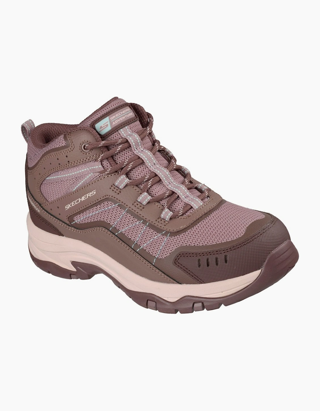 Skechers Women's Trego Ashaway Womens Walking Boots - Dark Mauve Leather - Size: 5