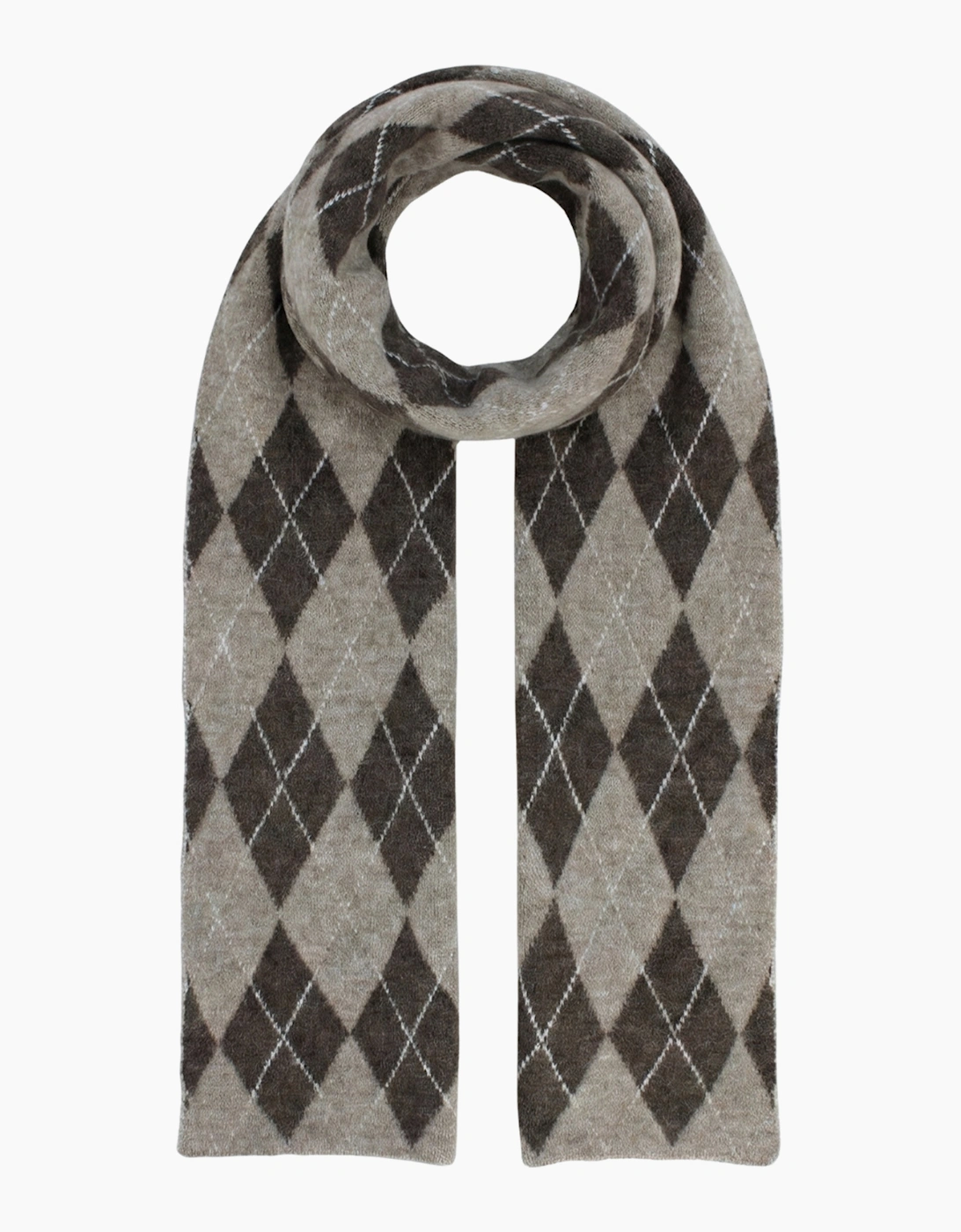Multi Ladies Argyle Print Scarf