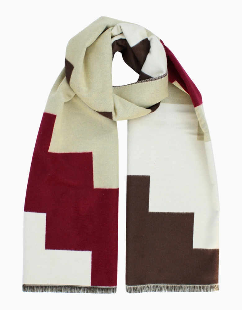 Multi Ladies Abstract Geometric Print Scarf