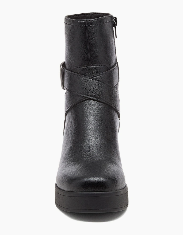 Rocket Dog Jimmy Bangor Polyurethane Women's Black Heeled Ankle Boots