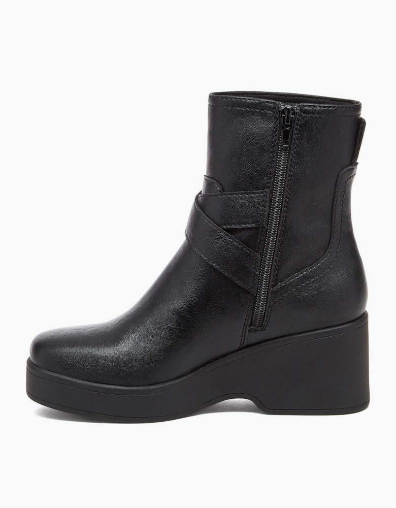 Rocket Dog Jimmy Bangor Polyurethane Women's Black Heeled Ankle Boots