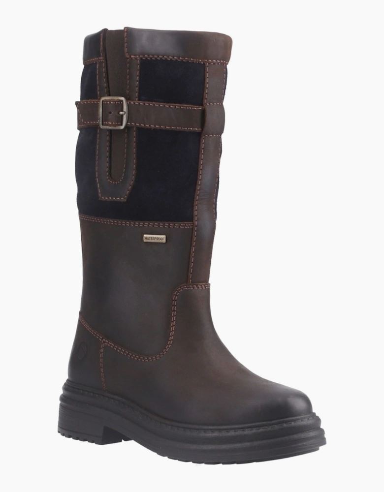Cotswold Broadwell Leather Women's Brown/Navy Boots
