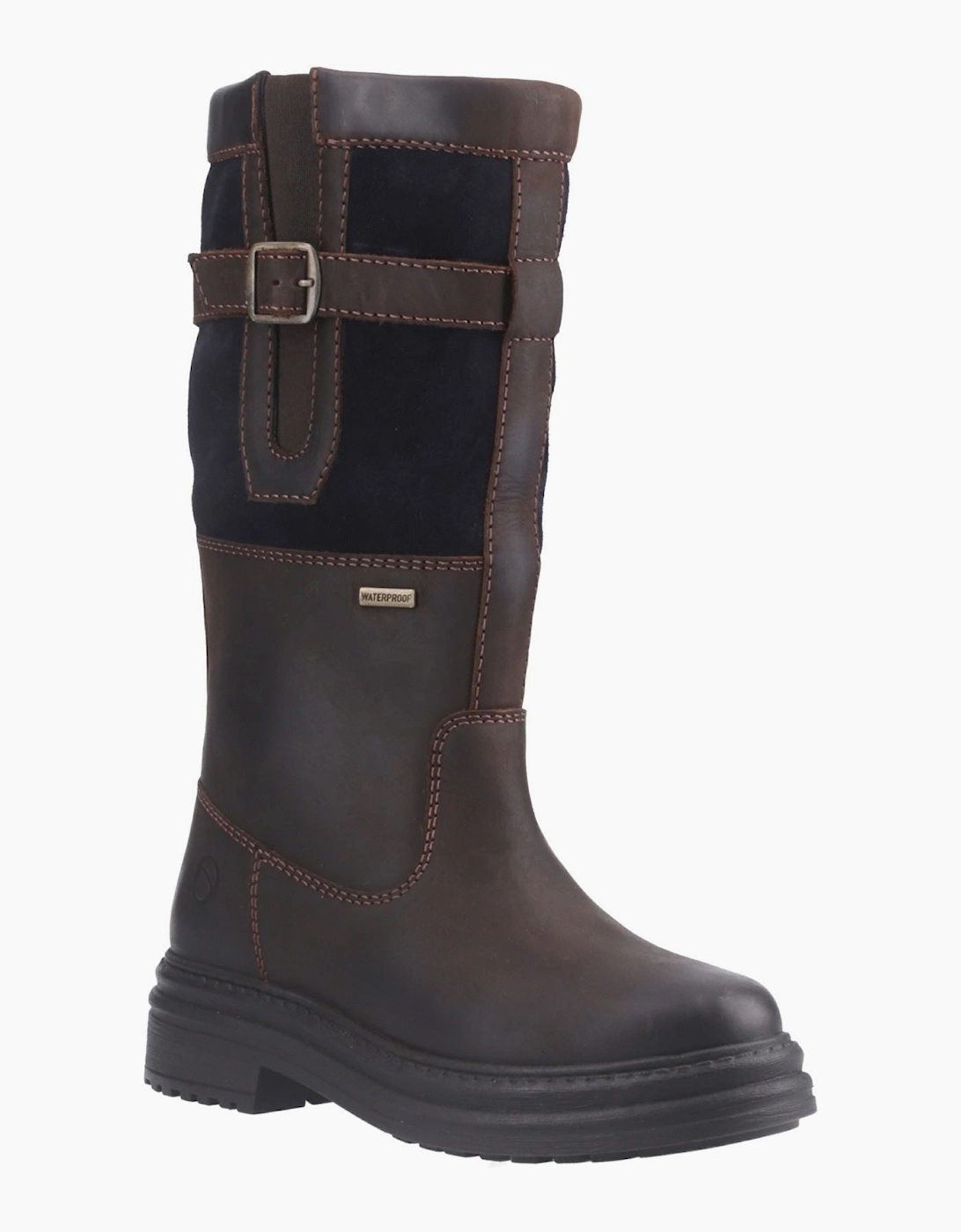 Cotswold Broadwell Leather Women's Brown/Navy Boots