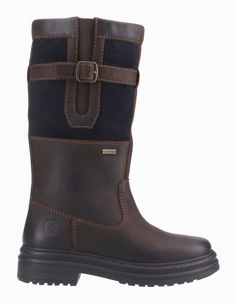 Cotswold Broadwell Leather Women's Brown/Navy Boots