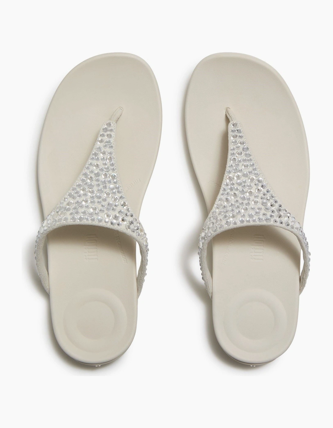 Fitflop Solay Mixed-Crystal Textile Women's Cream Sandals