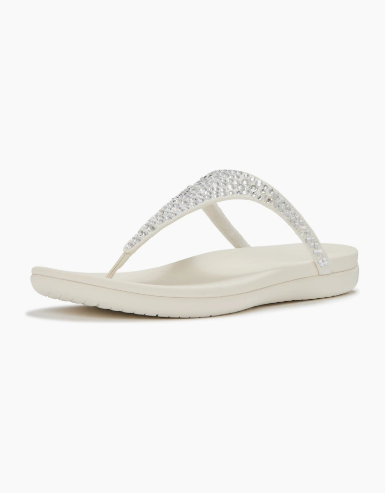 Fitflop Solay Mixed-Crystal Textile Women's Cream Sandals
