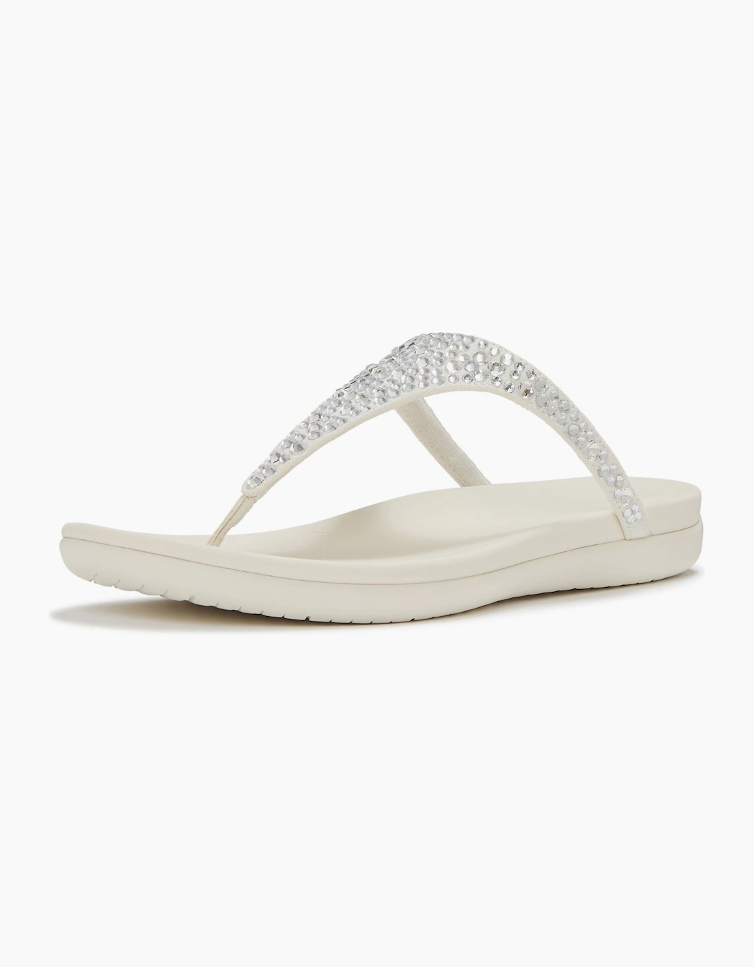 Fitflop Solay Mixed-Crystal Textile Women's Cream Sandals