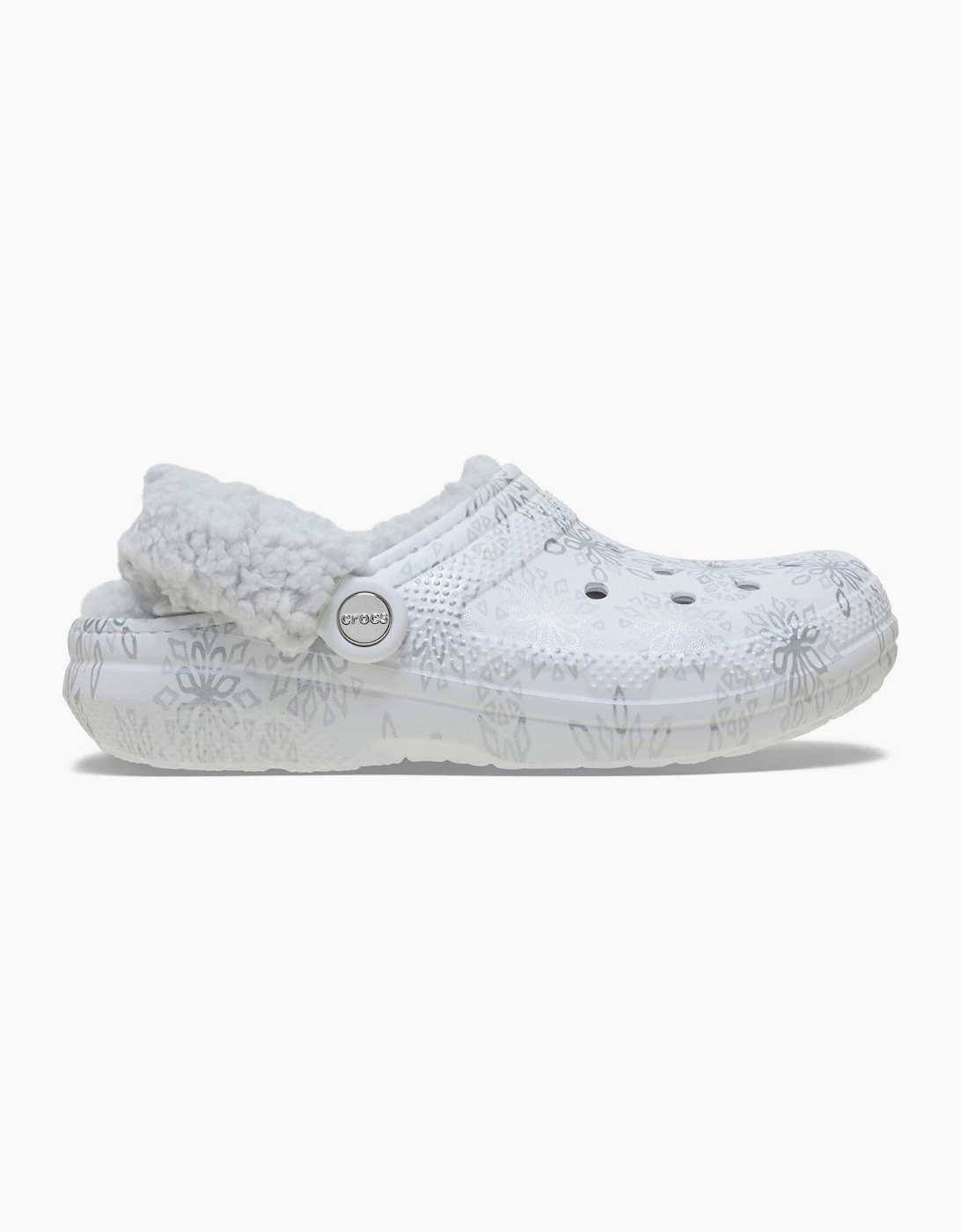 Crocs Classic Fleece Lined Polyester Blend Women's Snow White Clogs