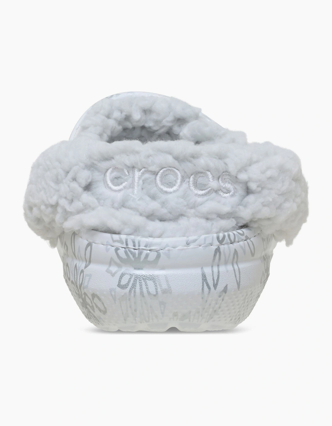 Crocs Classic Fleece Lined Polyester Blend Women's Snow White Clogs