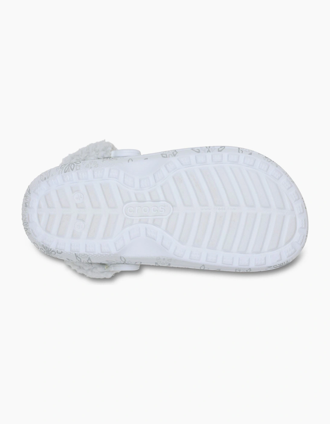 Crocs Classic Fleece Lined Polyester Blend Women's Snow White Clogs