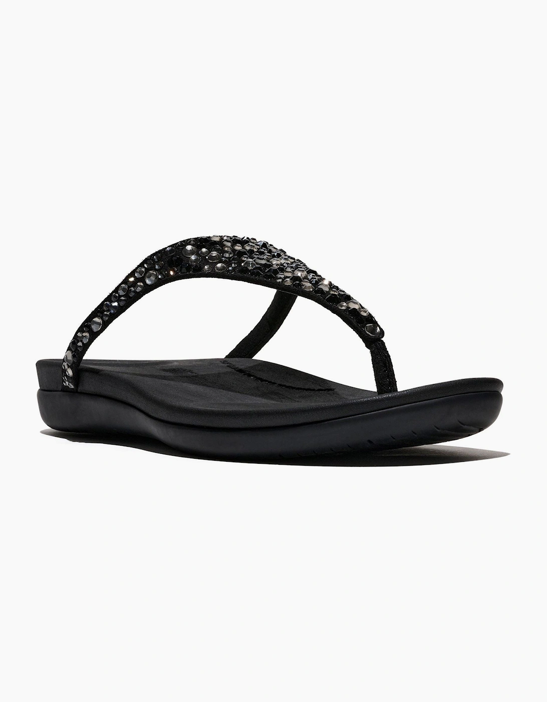 Fitflop Solay Mixed-Crystal Textile Women's Black Sandals