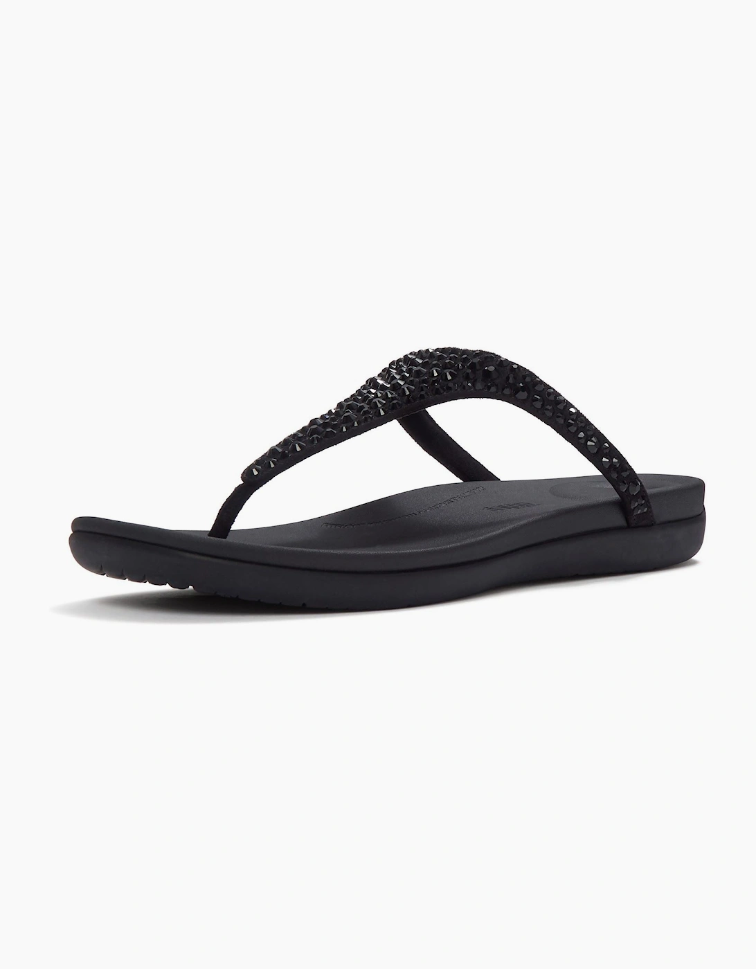 Fitflop Solay Mixed-Crystal Textile Women's Black Sandals